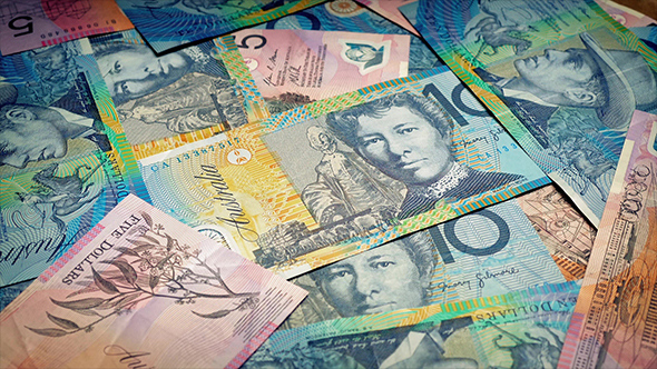 Australian Dollars Rotating