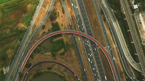 Aerial View Motorway 02