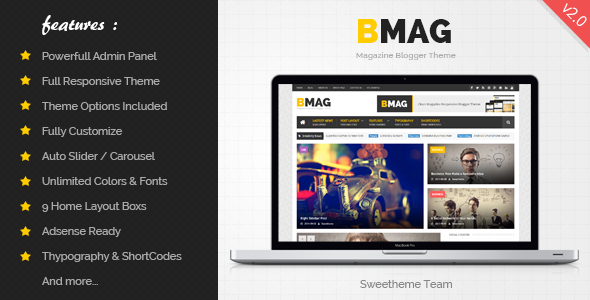 BMAG - Szablon Responsive Blogger z magazynu