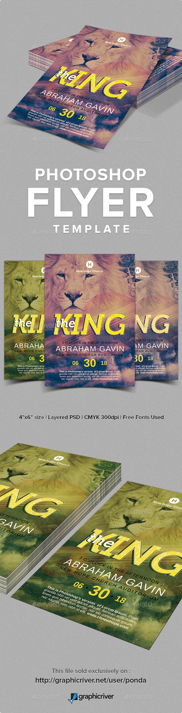 The King Church Flyer Template