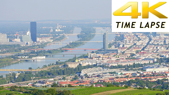 Vienna City and Danube River View, Austria