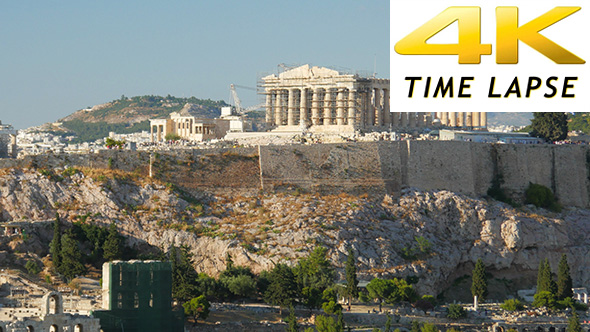 Travel View of Acropolis in Athens, Greece