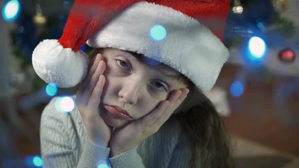 Child Santa with Sad Feelings