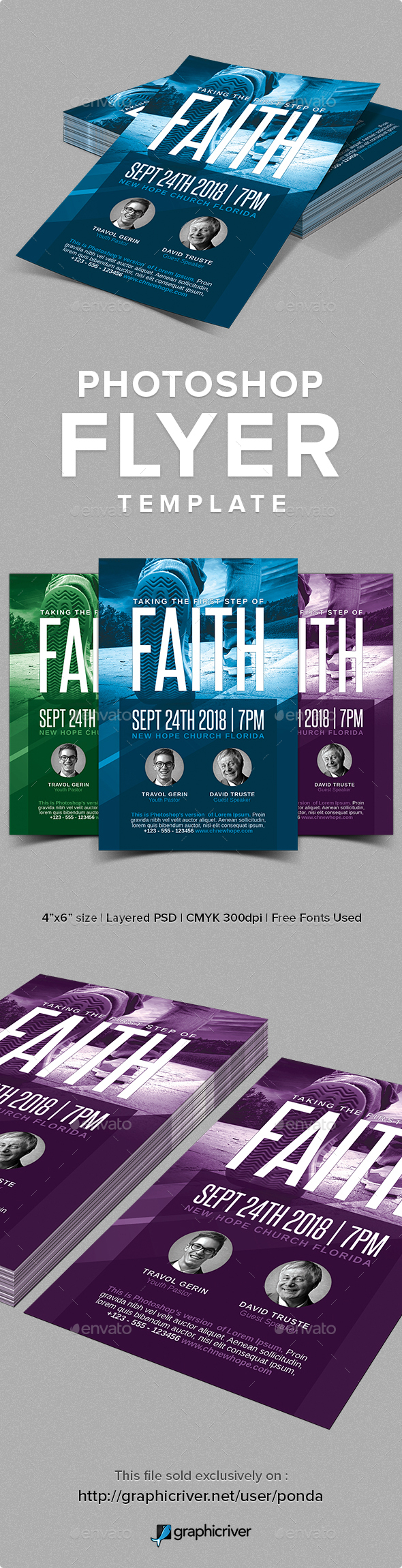 Taking First Step of Faith Flyer Template