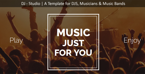 DJ Studio - DJ's, Music Band, Muscians One Page Template