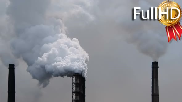 Air Pollution From Industrial Chimneys Spew