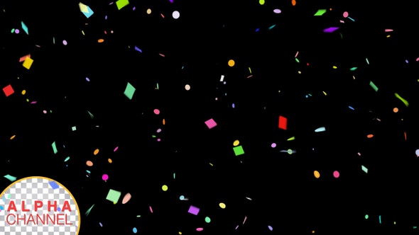 Confetti Falling Alpha Channel 4K alt
