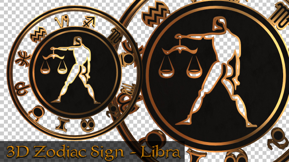 3D Zodiac Sign - Libra