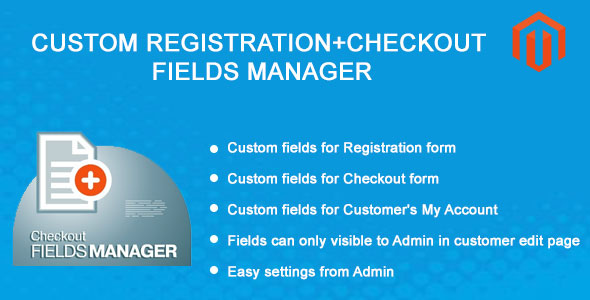 Rejestracja niestandardowa + Checkout Fields Manager Magento Extension