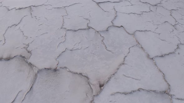 Flying Over a Pink Salt Lake