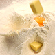 Butter Pieces are Falling into Flour and Egg - VideoHive Item for Sale