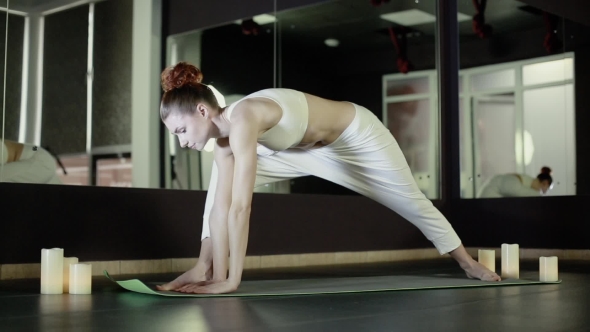 The Girl Is In The Yoga Hall