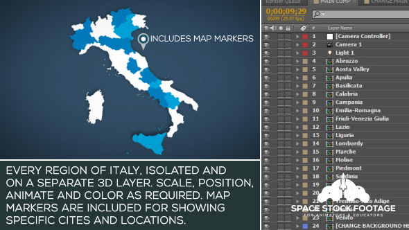 Italy Map Kit