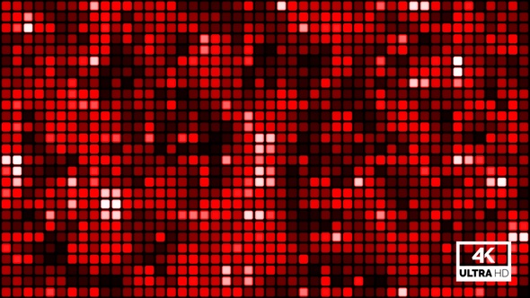 Red Digital Dots Led Display Background Animation Looped V3