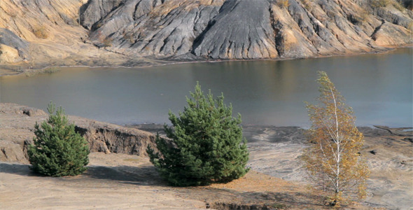 Autumn In A Sand Quarry