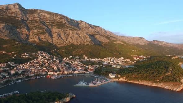 Aerial view of Makarska riviera