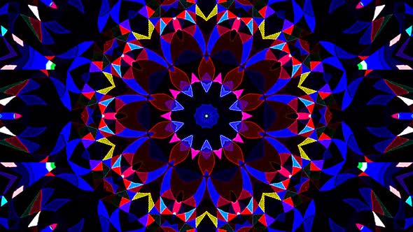 colorful lines glowing waves flower shape background kaleidoscope abstract alt