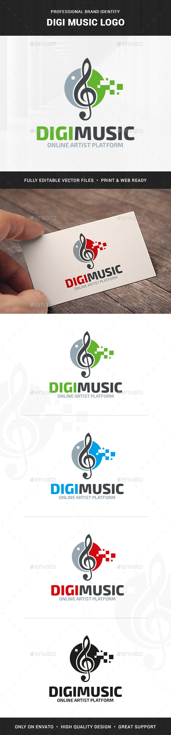 Digi Music Logo Template