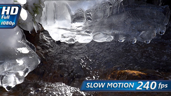 Ice Patterns in a Mountain Stream