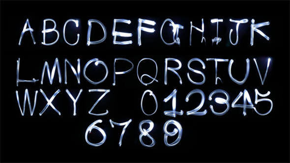 Light Painting Font