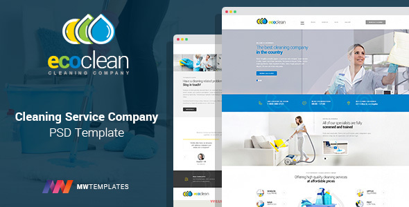 EcoClean - maids company PSD Template