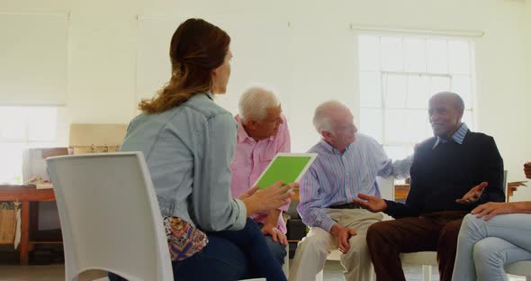 Group of people interacting with each other 4k