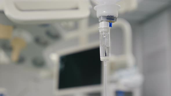 Intravenous Drip in Focussurgeons Team Performing Operation Infusion Dripping