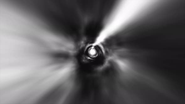 Hyperspace Light Speed Tunnel  Color Black And White