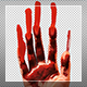 Hand In Red Paint On Glass - VideoHive Item for Sale