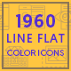 1960 Modern Flat Line Color Icons - GraphicRiver Item for Sale