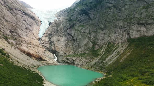 Briksdalsbreen glacier arm of Jostedalsbreen, Briksdalsbre, Norway