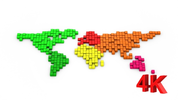 Blocks Form a Map of the World alt