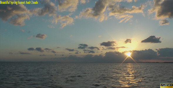 Beautiful Spring Sunset and Clouds