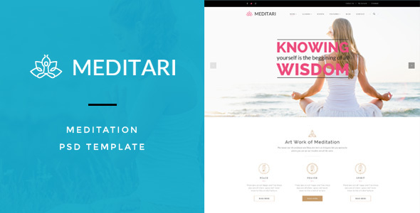 Meditary - Mediatation PSD Template