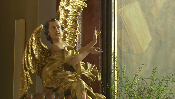 Gilded Baroque Angel Sculpture