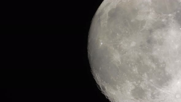Moon with clouds, superzoom