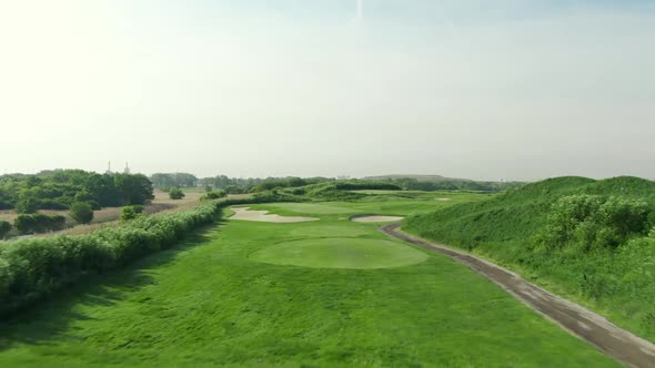 Beautiful Spring Golf Flyover