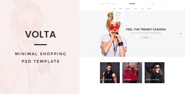 Volta : Minimal Shopping PSD Template