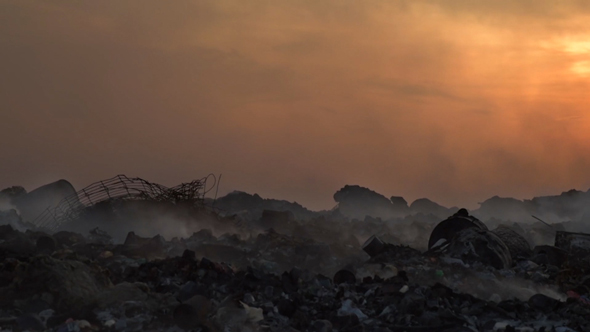 Air Pollution At Sunset