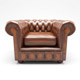 Chesterfield London Low Back Club ArmChair Antique Brown Leather - 3DOcean Item for Sale
