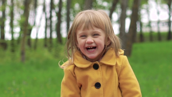 Baby Girl Smiling in the Park