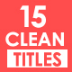 Clean Titles - VideoHive Item for Sale