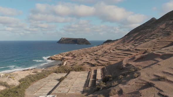 Abandoned factory on the beach of Dos Frades on Porto Santo.