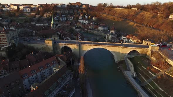 Aerial view of Nydeggbrucke bridge