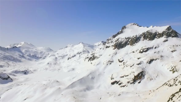 Mountain Covered With Snow And Pure Sky