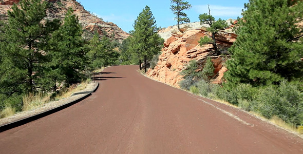 Zion Drive at National Park 02 Full HD