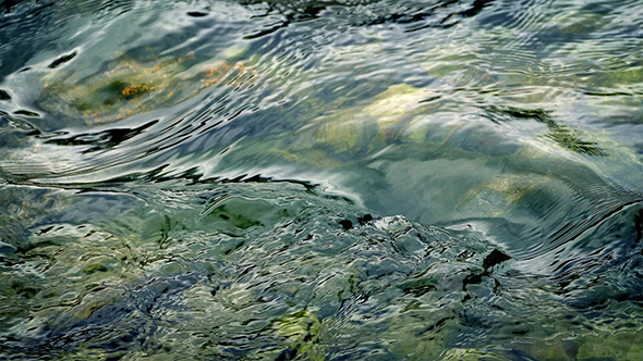 Glassy River Surface Flowing