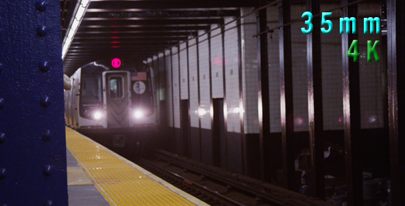 Subway Train Arrives at Platform in Manhattan New York 02 alt