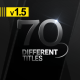 70 Different Titles - VideoHive Item for Sale