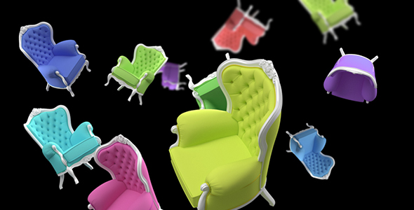 Background Consisting of Colored Chairs